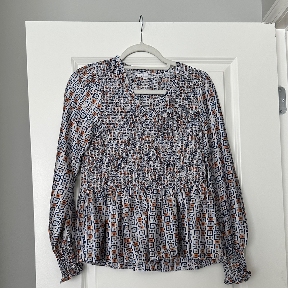 Geometric Patterned Blouse